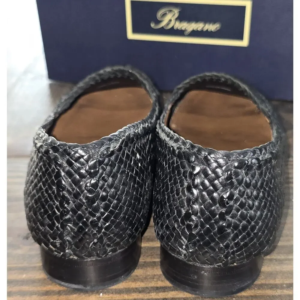 Bragano Cole Haan Men's Lthr Loafers Shoes Sz 11.5 Bellano Venetian Blk Lizard